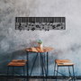 Wallity Piano - M121 Escultura de Pared de Metal Negra